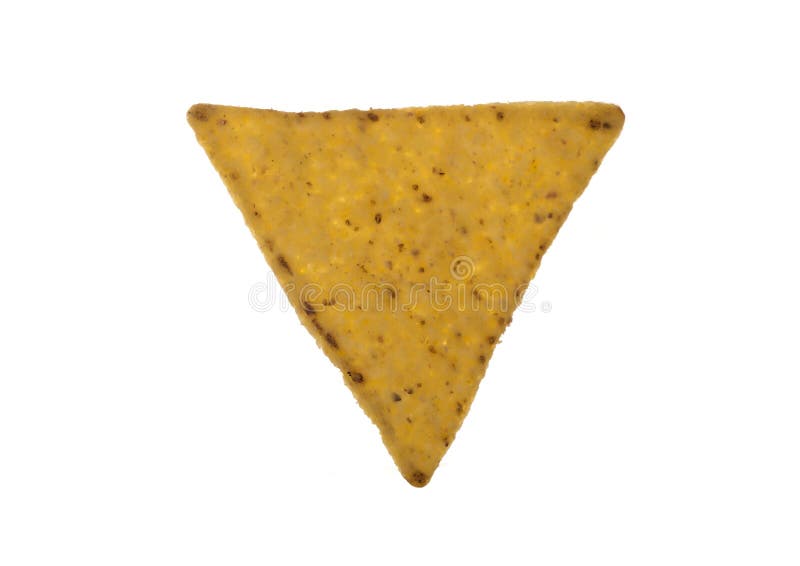 Single tortilla crisp isolated on white background. Single tortilla crisp isolated on white background