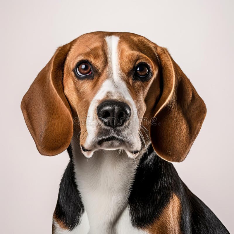 Εντυπωσιακό Πορτραίτο Beagle Σε Ένα Καθαρό Απομονωμένο Στούντιο Στο Παρασκήνιο απεικόνιση αποθεμάτων
