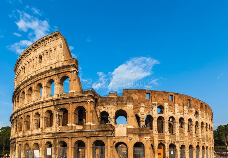 Exterior view of colosseum before sunsetin Rome, Italy. Exterior view of colosseum before sunsetin Rome, Italy