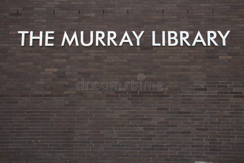 εξωτερική φωτογραφία της βιβλιοθήκης murray μέρος του πανεπιστημίου της σάντερλαντ σηματοδότηση σε τούβλα