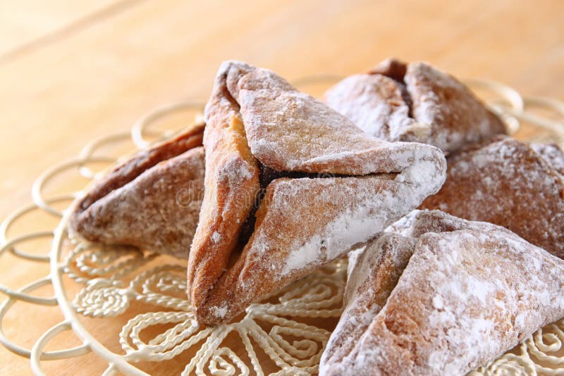 Εορτασμός Purim μπισκότων ή hamans αυτιών Hamantaschen (εβραϊκές διακοπές) Φιλτραρισμένη εικόνα στοκ φωτογραφία με δικαίωμα ελεύθερης χρήσης