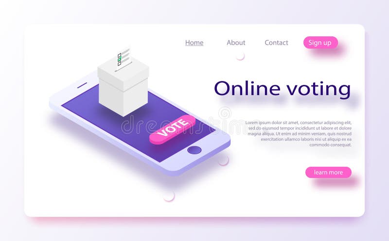 Επίπεδη isometric διανυσματική έννοια που ψηφίζει on-line, ε-ψηφοφορία, σύστημα Διαδικτύου εκλογής ν διανυσματική απεικόνιση Επίπεδη isometric διανυσματική έννοια που ψηφίζει on-line, ε-ψηφοφορία, σύστημα Διαδικτύου εκλογής ν διανυσματική απεικόνιση