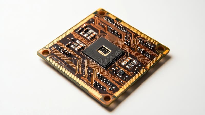 Επεξεργαστής Intel σε καθαρή λευκή επιφάνεια που προβάλλει τη σύγχρονη τεχνολογία και σχεδίαση ελεύθερη απεικόνιση δικαιώματος