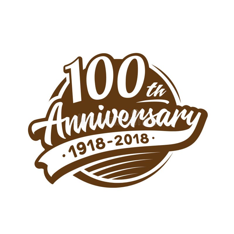 100 επετείου έτη προτύπων σχεδίου Διάνυσμα και απεικόνιση 100ο λογότυπο ελεύθερη απεικόνιση δικαιώματος