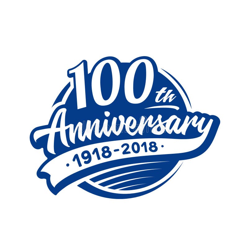 100 επετείου έτη προτύπων σχεδίου Διάνυσμα και απεικόνιση 100ο λογότυπο απεικόνιση αποθεμάτων