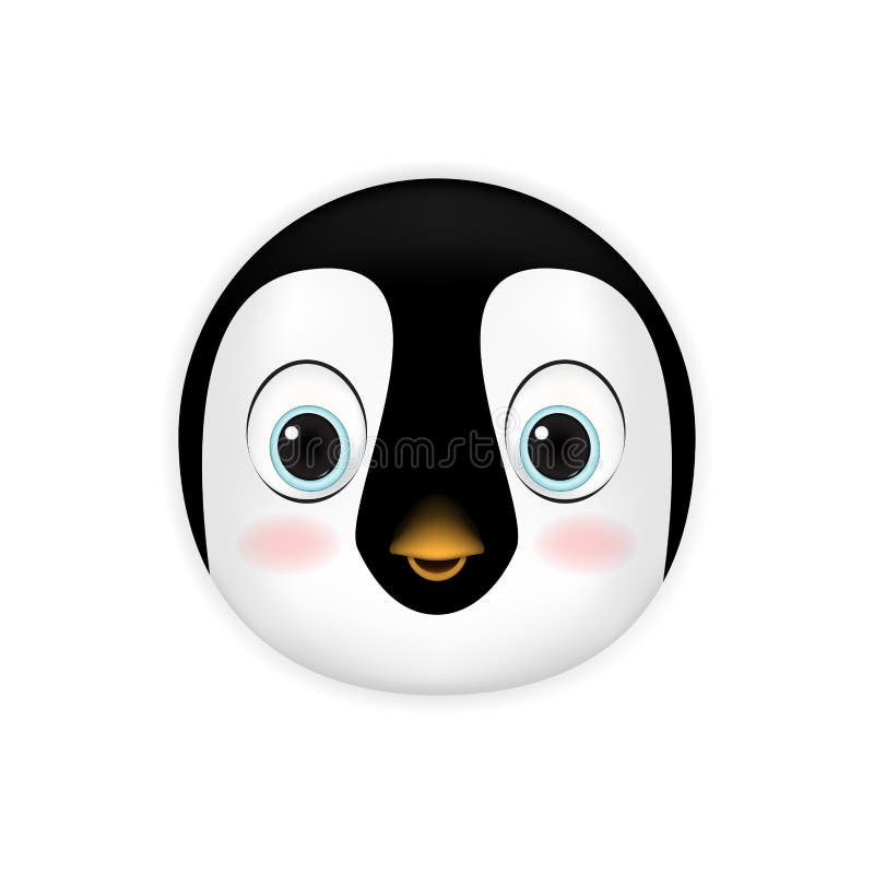 Επικεφαλής κινούμενα σχέδια Penguin απεικόνιση αποθεμάτων