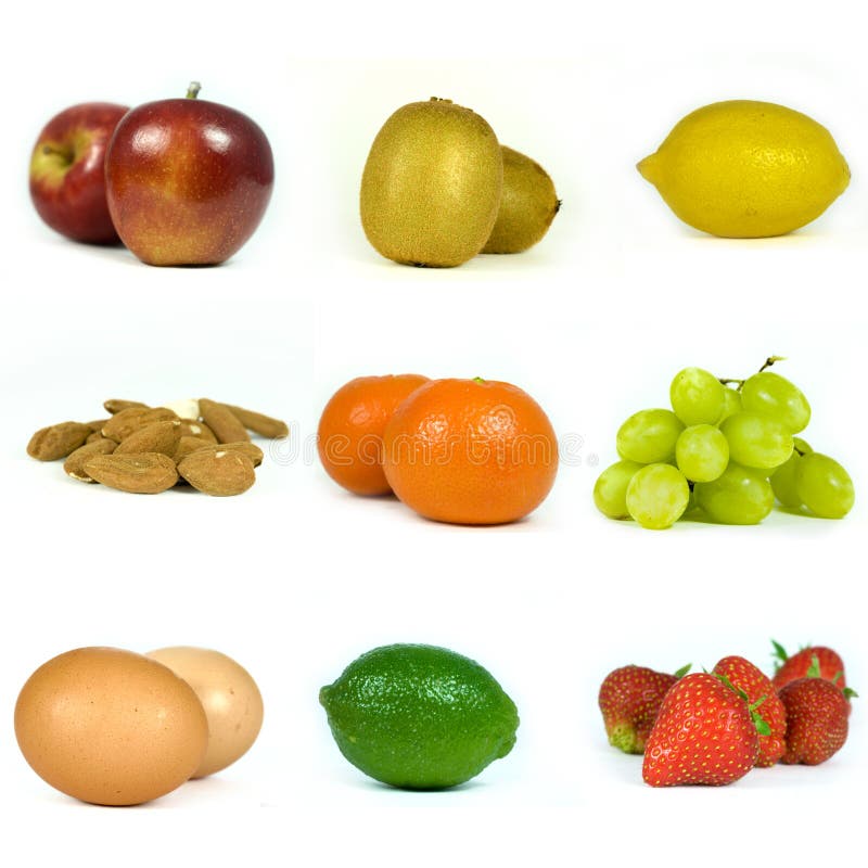 Isolated fruit and veg selections. Isolated fruit and veg selections.