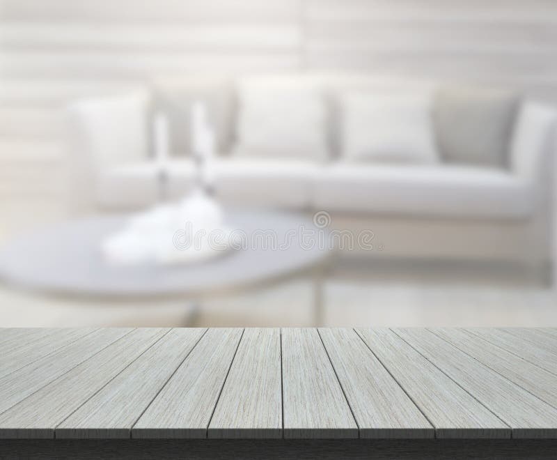 Επιτραπέζια κορυφή και καθιστικό θαμπάδων του υποβάθρου στοκ εικόνα με δικαίωμα ελεύθερης χρήσης