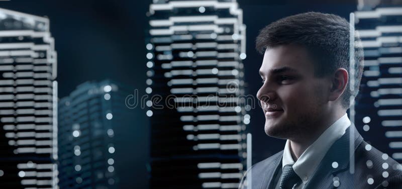 επιχειρηματίας κοιτάζει έξω από το παράθυρο στοκ εικόνες