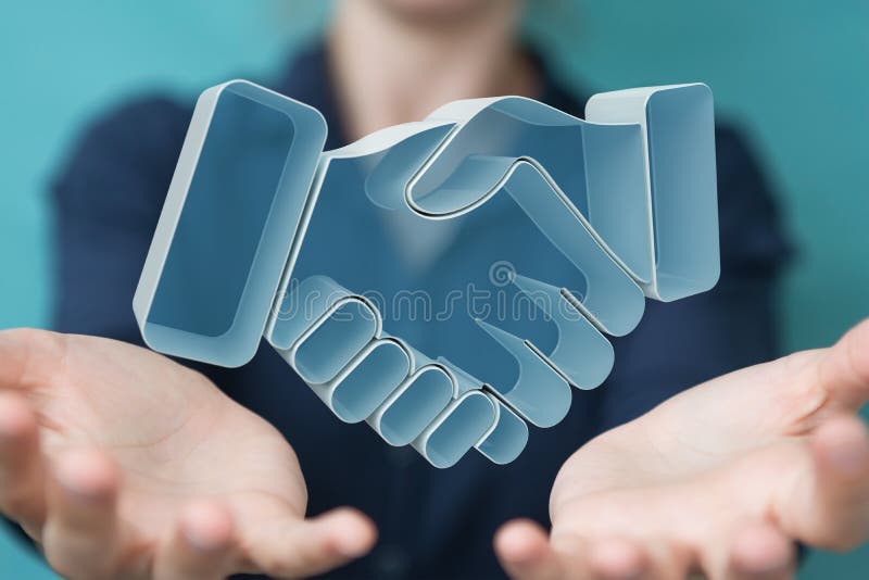 Επιχειρηματίας που ολοκληρώνει μια τρισδιάστατη απόδοση συνεργασίας ελεύθερη απεικόνιση δικαιώματος Επιχειρηματίας που ολοκληρώνει μια τρισδιάστατη απόδοση συνεργασίας ελεύθερη απεικόνιση δικαιώματος