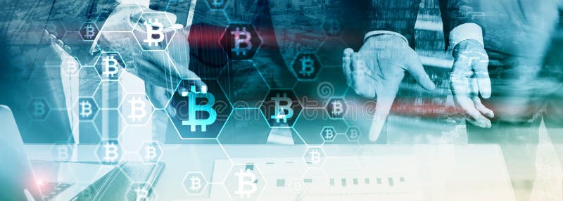 Επιχειρηματίας στην έννοια cryptocurrency blockchain Μικτό υπόβαθρο μέσων στοκ φωτογραφίες με δικαίωμα ελεύθερης χρήσης Επιχειρηματίας στην έννοια cryptocurrency blockchain Μικτό υπόβαθρο μέσων στοκ φωτογραφίες με δικαίωμα ελεύθερης χρήσης