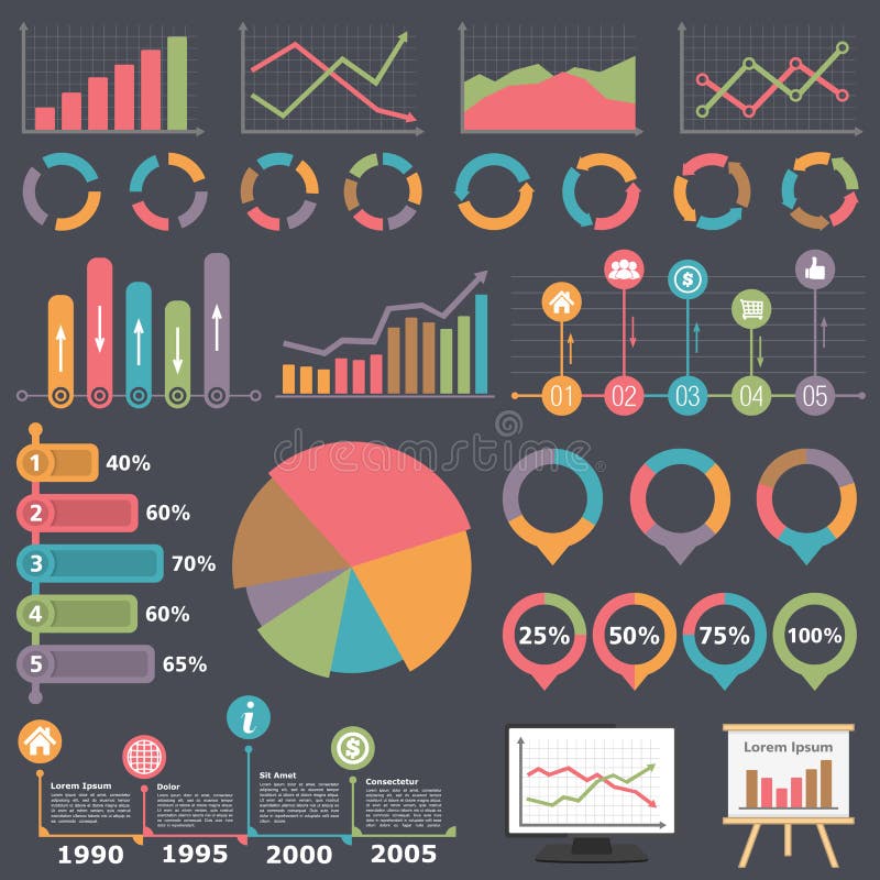 Επιχειρησιακά infographic στοιχεία απεικόνιση αποθεμάτων Επιχειρησιακά infographic στοιχεία απεικόνιση αποθεμάτων