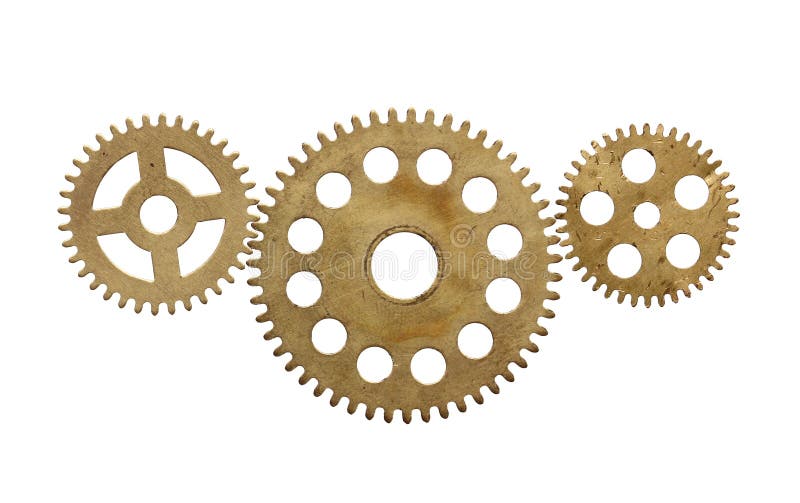 Gears from a clockwork on a white background. Gears from a clockwork on a white background.