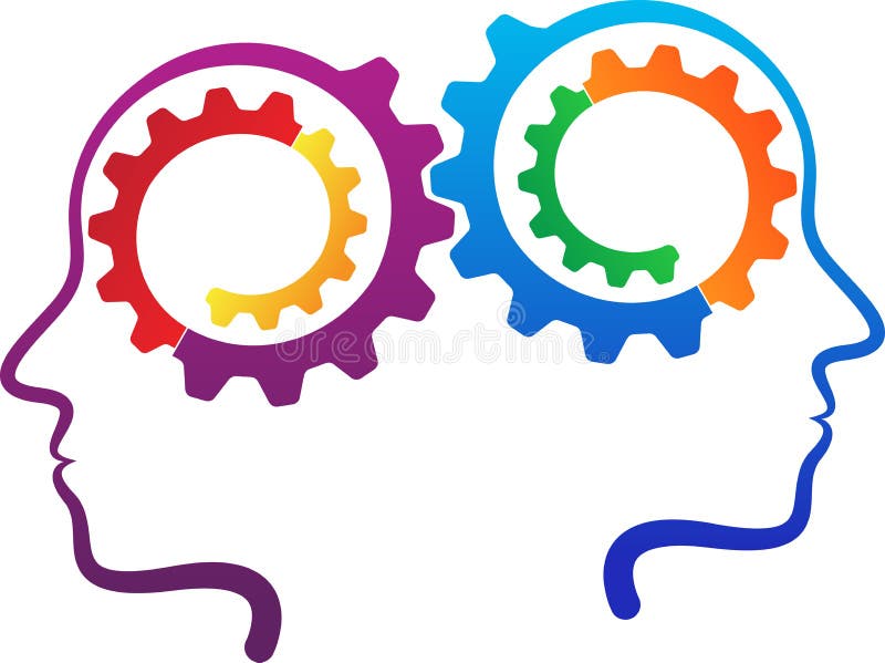 A vector drawing represents people contribution gears design. A vector drawing represents people contribution gears design.