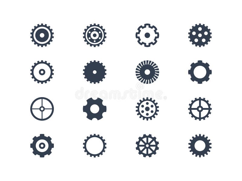 Gear symbols. Easy to edit and manipulate. Gear symbols. Easy to edit and manipulate