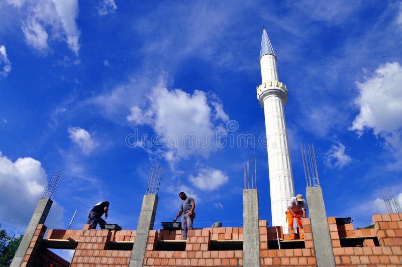 The construction of the new mosque, Krushevo village, Kosovo. The construction of the new mosque, Krushevo village, Kosovo.