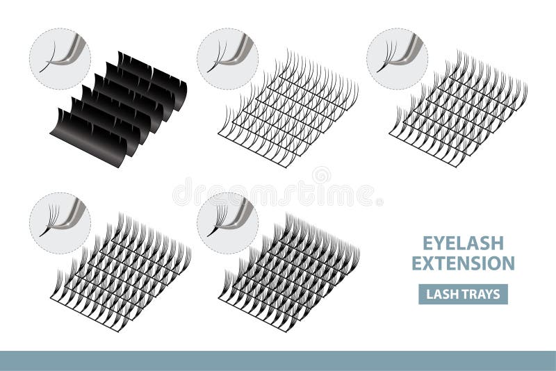 Eyelash Extension Application Tools and Supplies. Volume Artificial Lashes Set. Vector Illustration. Template for Makeup and Cosmetic Procedures in beauty salon. Training poster. Guide. Eyelash Extension Application Tools and Supplies. Volume Artificial Lashes Set. Vector Illustration. Template for Makeup and Cosmetic Procedures in beauty salon. Training poster. Guide