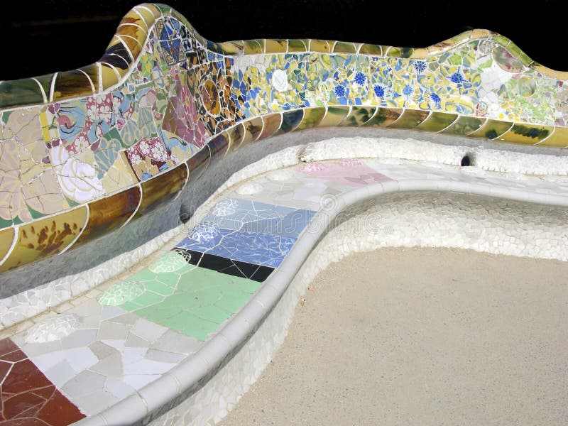 εργασία πάρκων s gaudi guell στοκ εικόνα
