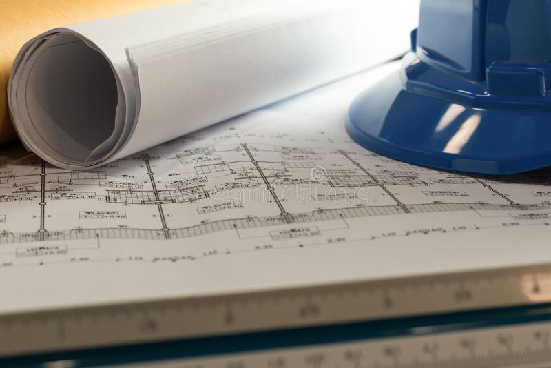 Εργασιακός χώρος του αρχιτέκτονα - ρόλοι και σχέδια αρχιτεκτόνων αρχείο στοκ φωτογραφία Εργασιακός χώρος του αρχιτέκτονα - ρόλοι και σχέδια αρχιτεκτόνων αρχείο στοκ φωτογραφία