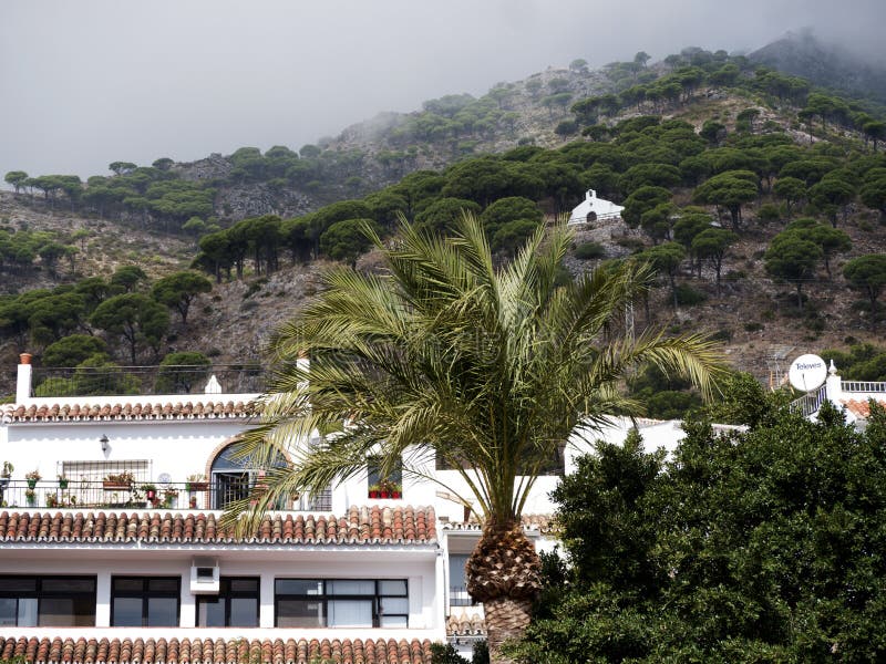 Ερημητήριο Mijas ένα από τα ομορφότερα «άσπρα» χωριά στοκ εικόνες