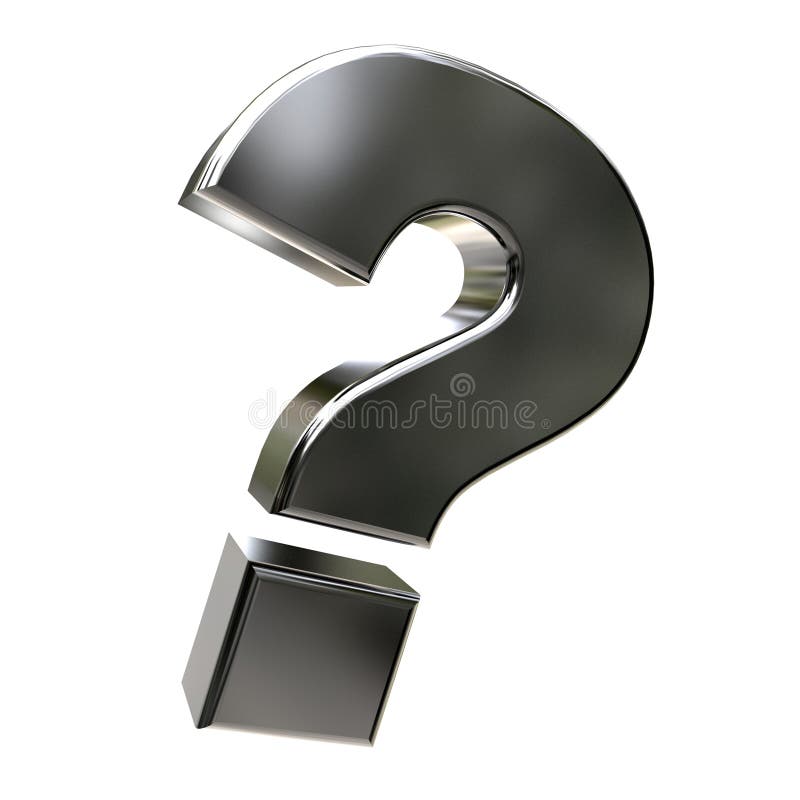 Metallic question mark isolated on white. Dynamic angle. Metallic question mark isolated on white. Dynamic angle.