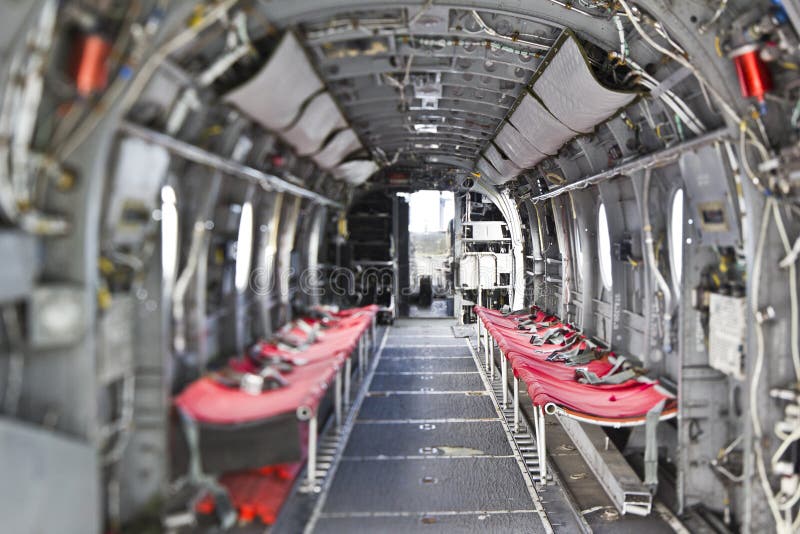 An H-46 Sea Knight Navy Helicopter interior. Shot with a tilt/shift lens. An H-46 Sea Knight Navy Helicopter interior. Shot with a tilt/shift lens.