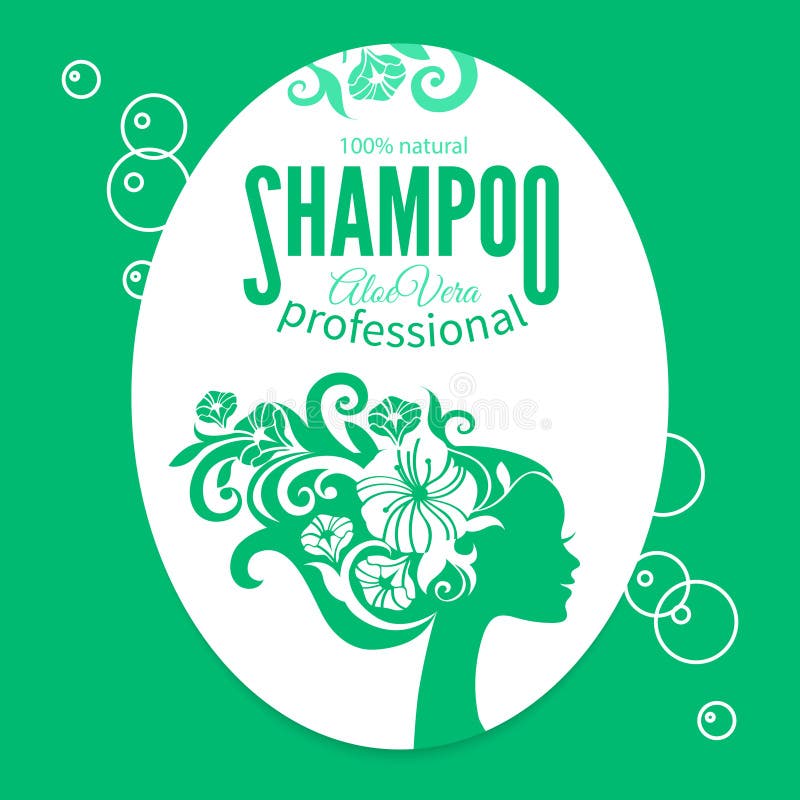 Shampoo women label. Design template with girl silhouette. Cosmetics, beauty, health & spa, fashion themes. Shampoo women label. Design template with girl silhouette. Cosmetics, beauty, health & spa, fashion themes.