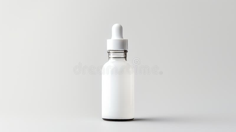 ετικέτα λευκό γυάλινο σταγονόμετρο στοκ εικόνες