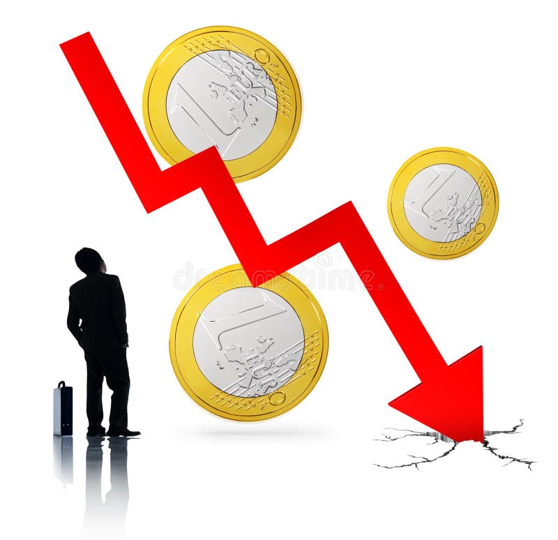 Ευρο- καταρρέοντας έννοια οικονομίας κρίσης οικονομική στοκ φωτογραφίες Ευρο- καταρρέοντας έννοια οικονομίας κρίσης οικονομική στοκ φωτογραφίες