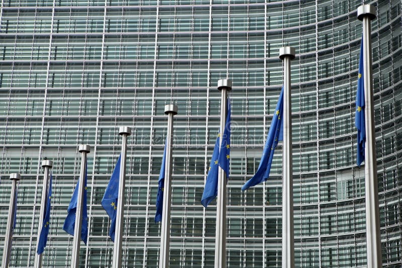 ευρωπαϊκές σημαίες των Βρυξελλών στοκ φωτογραφία ευρωπαϊκές σημαίες των Βρυξελλών στοκ φωτογραφία