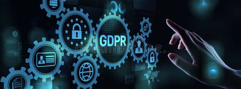 Ευρωπαϊκή συμμόρφωση ασφάλειας Cyber νόμου κανονισμού προστασίας δεδομένων GDPR στοκ φωτογραφίες