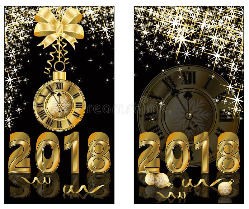 Ευτυχή νέα εμβλήματα 2018 ετών, διάνυσμα διανυσματική απεικόνιση Ευτυχή νέα εμβλήματα 2018 ετών, διάνυσμα διανυσματική απεικόνιση