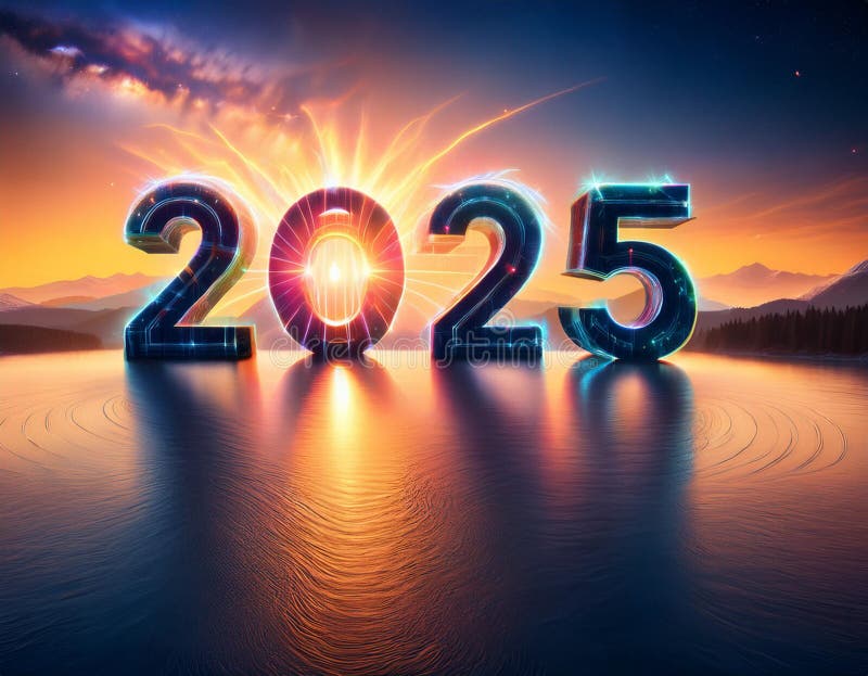 ευτυχισμένο νέο έτος 2025 στοκ φωτογραφίες