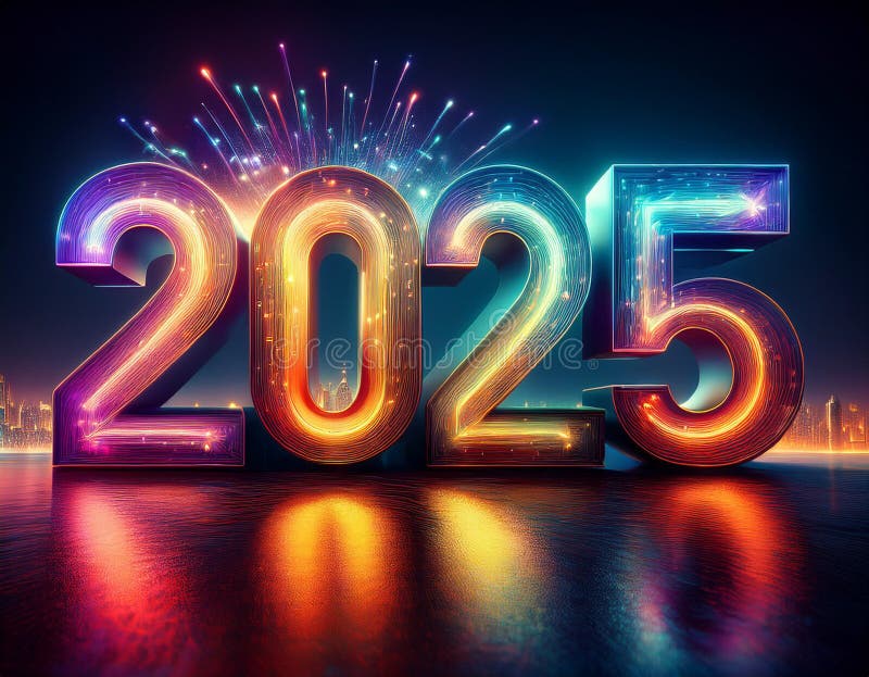 ευτυχισμένο νέο έτος 2025 στοκ φωτογραφίες