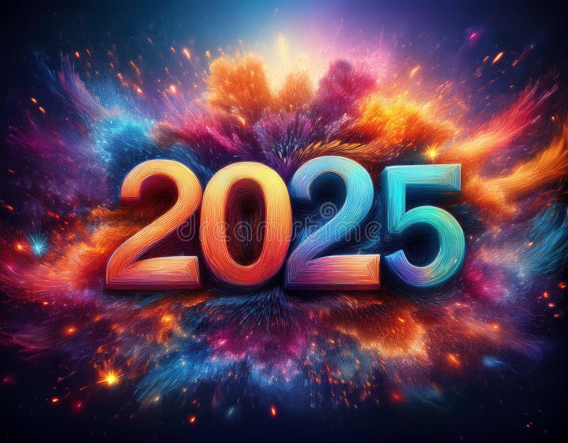 ευτυχισμένο νέο έτος 2025 στοκ φωτογραφίες