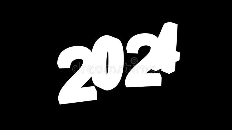 ευτυχισμένο το νέο έτος 2024 με λαμπερά μεταλλικά νούμερα