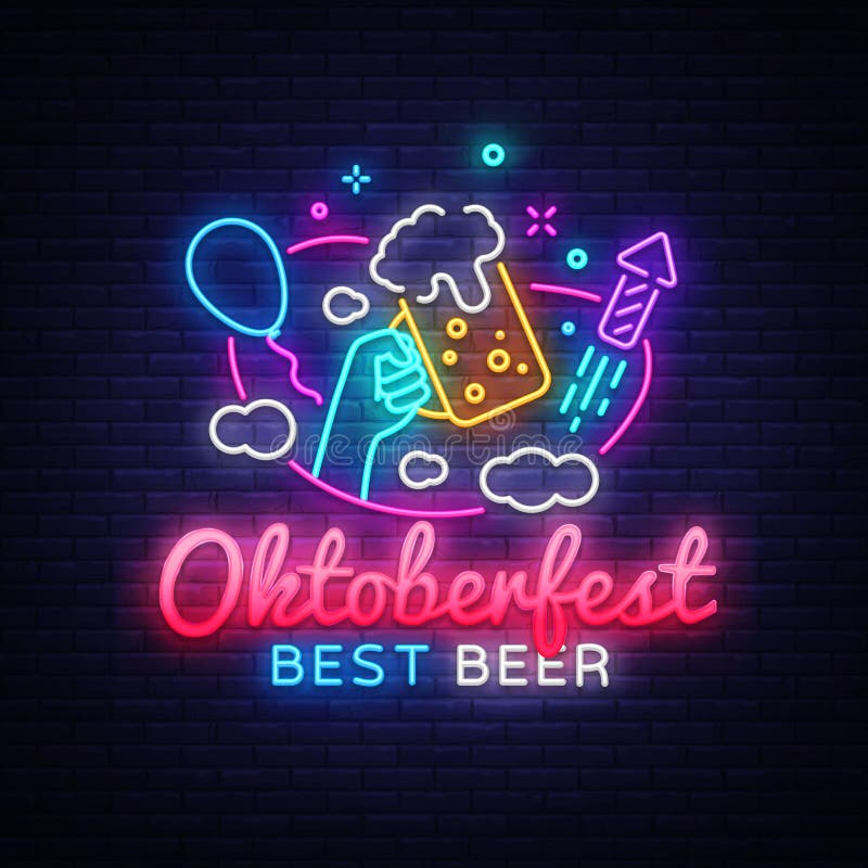 Ευχετήρια κάρτα Oktoberfest Εορτασμός γεγονότος προτύπων σχεδίου σημαδιών νέου Oktobefest Διάνυσμα εμβλημάτων νέου φεστιβάλ μπύρα ελεύθερη απεικόνιση δικαιώματος Ευχετήρια κάρτα Oktoberfest Εορτασμός γεγονότος προτύπων σχεδίου σημαδιών νέου Oktobefest Διάνυσμα εμβλημάτων νέου φεστιβάλ μπύρα ελεύθερη απεικόνιση δικαιώματος