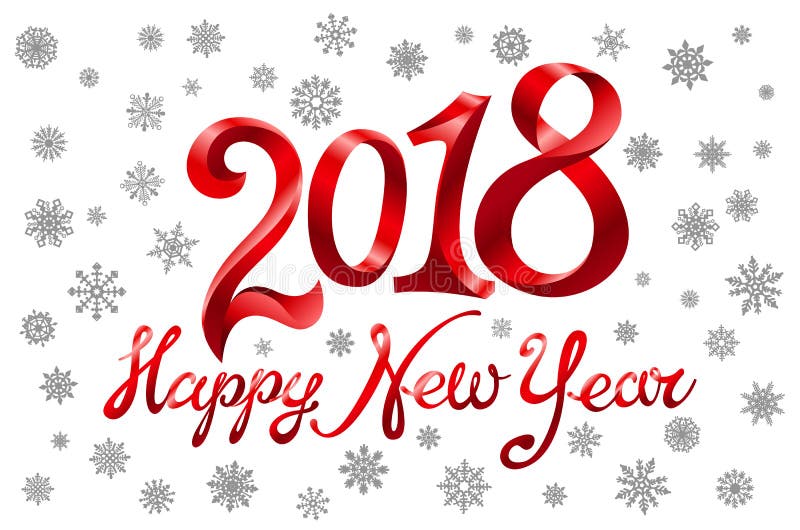 2018 ευχετήρια κάρτα διακοπών καλής χρονιάς στο άσπρο υπόβαθρο με snowflakes το σχέδιο Διανυσματική αφίσα δ αριθμών 2018 χειμεριν απεικόνιση αποθεμάτων 2018 ευχετήρια κάρτα διακοπών καλής χρονιάς στο άσπρο υπόβαθρο με snowflakes το σχέδιο Διανυσματική αφίσα δ αριθμών 2018 χειμεριν απεικόνιση αποθεμάτων