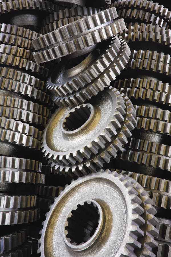 Spare parts machine gears closeup. Spare parts machine gears closeup