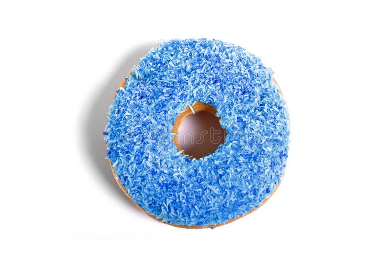 Εύγευστο βάζοντας στον πειρασμό doughnut με την μπλε καλυμμάτων ανθυγειινή διατροφής έννοια εθισμού ζάχαρης γλυκιά στοκ φωτογραφίες με δικαίωμα ελεύθερης χρήσης Εύγευστο βάζοντας στον πειρασμό doughnut με την μπλε καλυμμάτων ανθυγειινή διατροφής έννοια εθισμού ζάχαρης γλυκιά στοκ φωτογραφίες με δικαίωμα ελεύθερης χρήσης