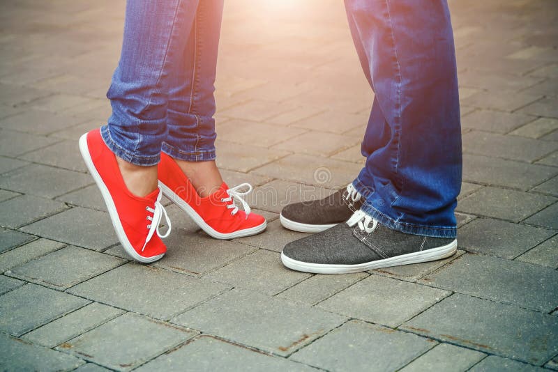 Kissing couple on tile love romance. Concept idyll. Kissing couple on tile love romance. Concept idyll.