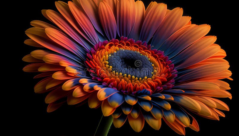 ζωηρό λουλούδι gerbera κατασκευασμένο με τεχνητό ai διανυσματική απεικόνιση