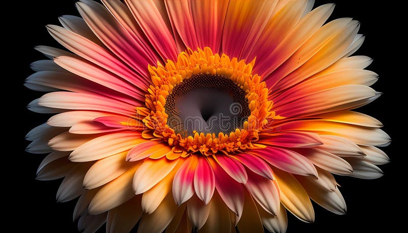ζωηρό λουλούδι gerbera κατασκευασμένο με τεχνητό ai ελεύθερη απεικόνιση δικαιώματος