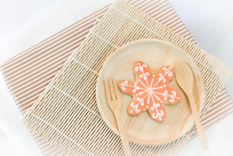 Ζωηρόχρωμα snowflake μπισκότα στοκ εικόνες