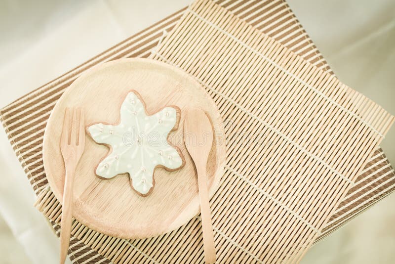 Ζωηρόχρωμα snowflake μπισκότα στοκ φωτογραφία