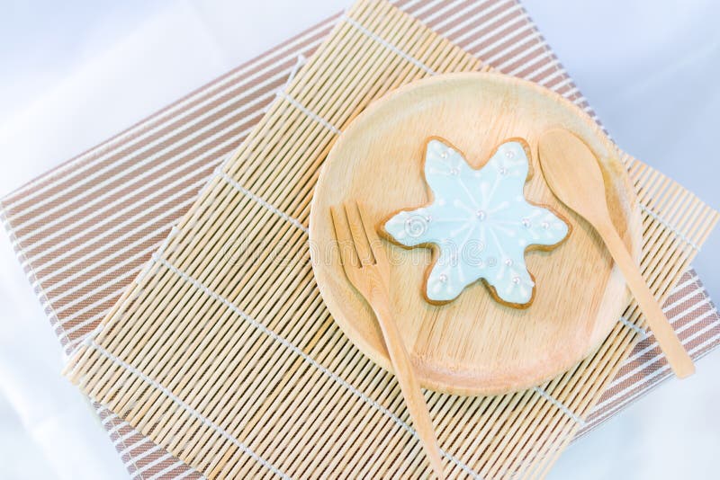 Ζωηρόχρωμα snowflake μπισκότα στοκ φωτογραφία