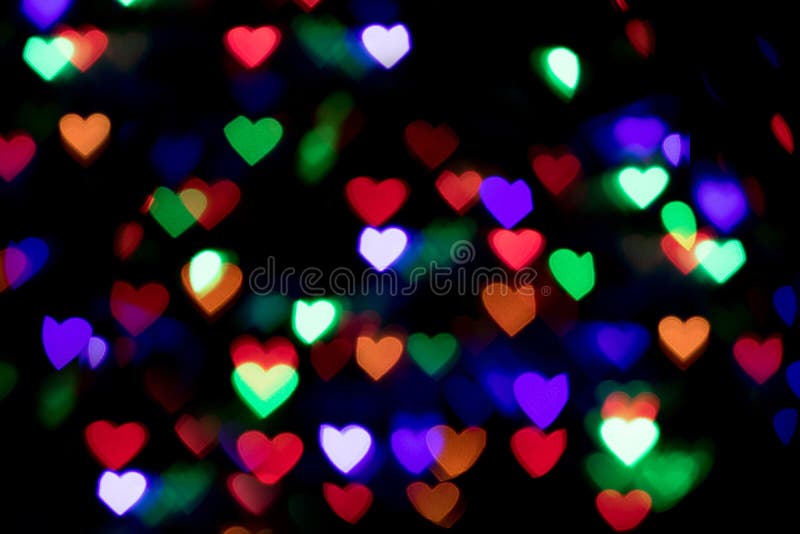 Ζωηρόχρωμη ανασκόπηση καρδιών bokeh Ανασκόπηση ημέρας βαλεντίνων ` s στοκ εικόνα με δικαίωμα ελεύθερης χρήσης