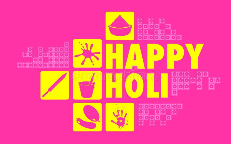 Ζωηρόχρωμο ευτυχές Holi διανυσματική απεικόνιση