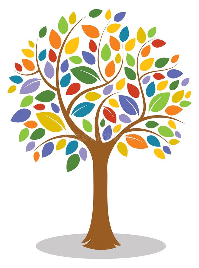 Ζωηρόχρωμο λογότυπο δέντρων