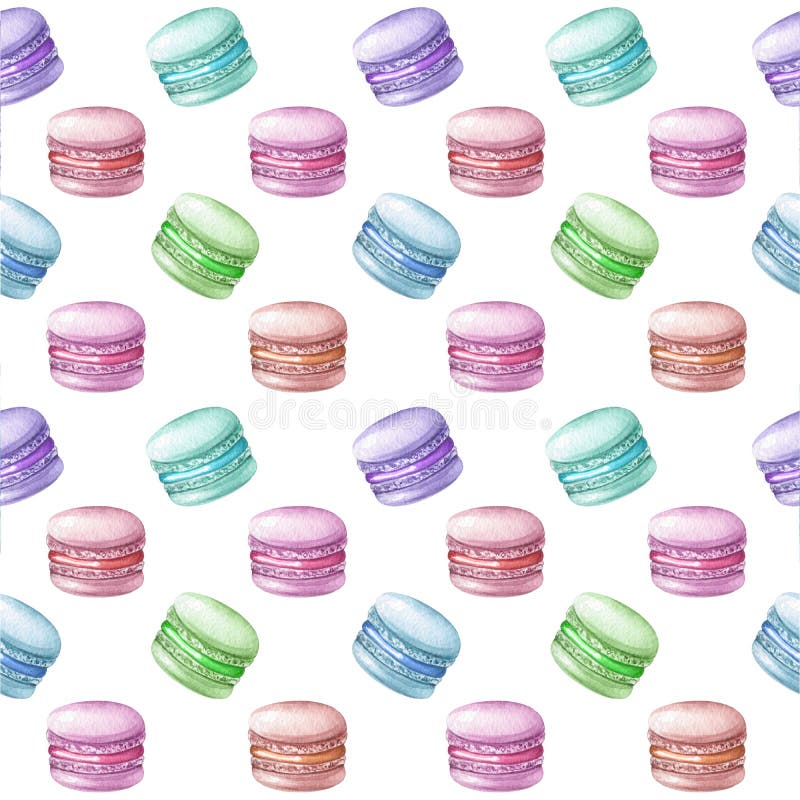 Ζωηρόχρωμο σχέδιο macarons ελεύθερη απεικόνιση δικαιώματος